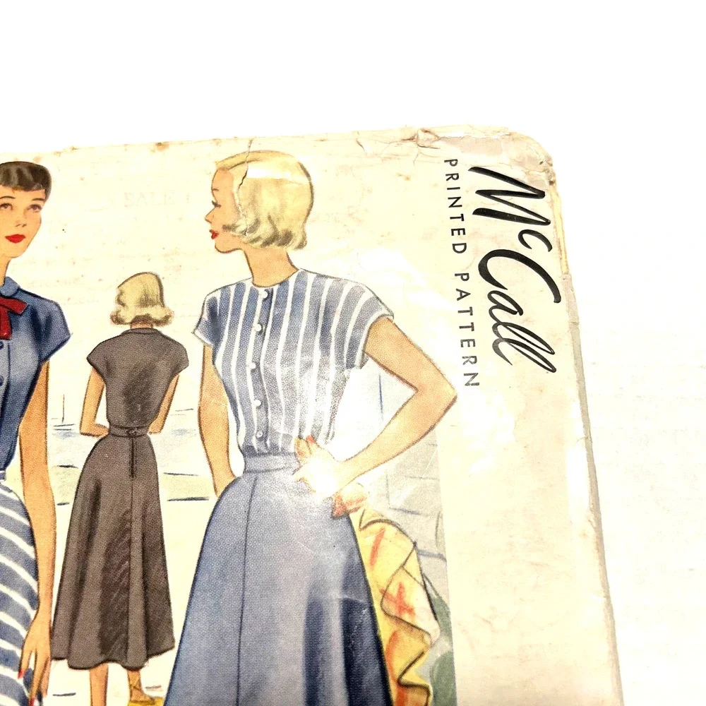 McCalls Vintage Pattern #7256 Junior 2 Piece Dress‎ Size 15 HTF